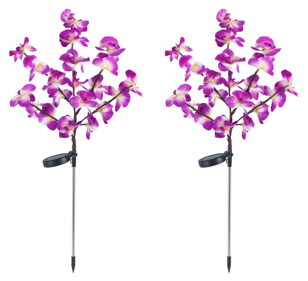 Maximex Solar LED Gartenstecker Orchideen, 2er Set, Produktbild 