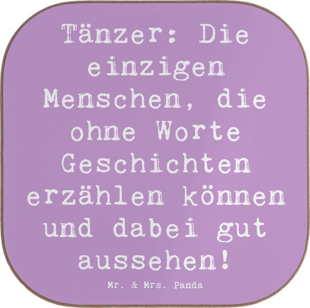 Mr. & Mrs. Panda Untersetzer für Gläser Spruch Tanzen Geschichten - Lavendeltraum - Geschenk, Anmut, Tischschoner, Glas, Tanzmusik, Sportart, Tan...