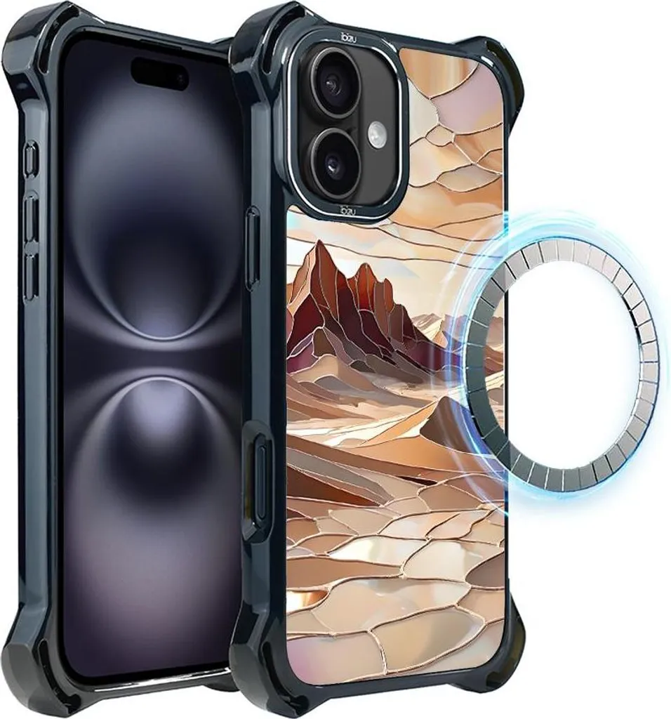 IBIZU DropGuard Ultra iPhone 16: Cover MagSafe Desert Calm Anti-Uto