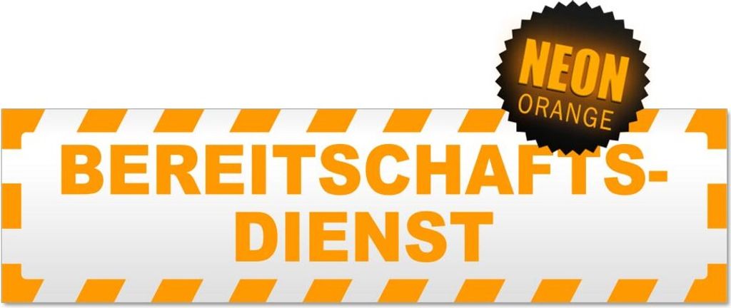 Bereitschaftsdienst gestreift Magnetschild Schild magnetisch