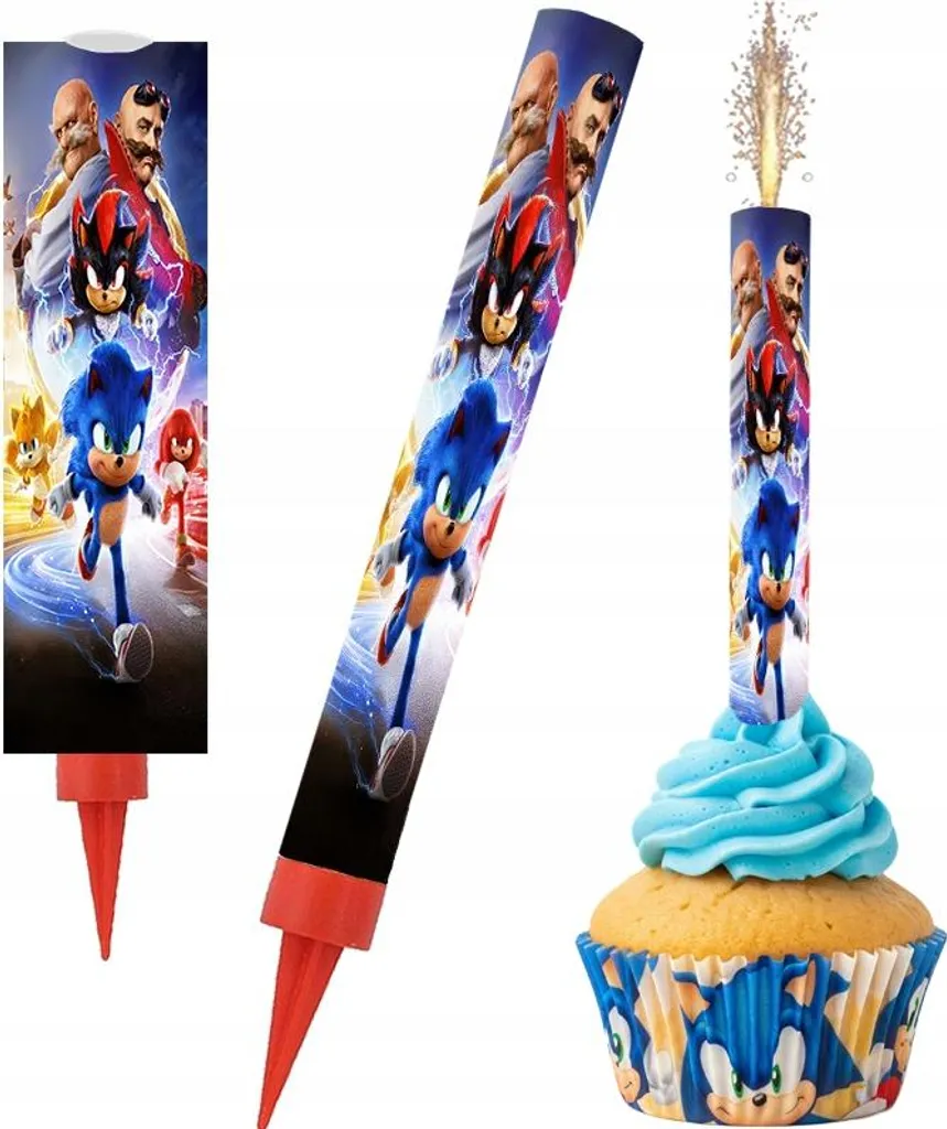 Topper Torta Compleanno Riccio Blu 18cm | Idea Regalo e Decorazione
