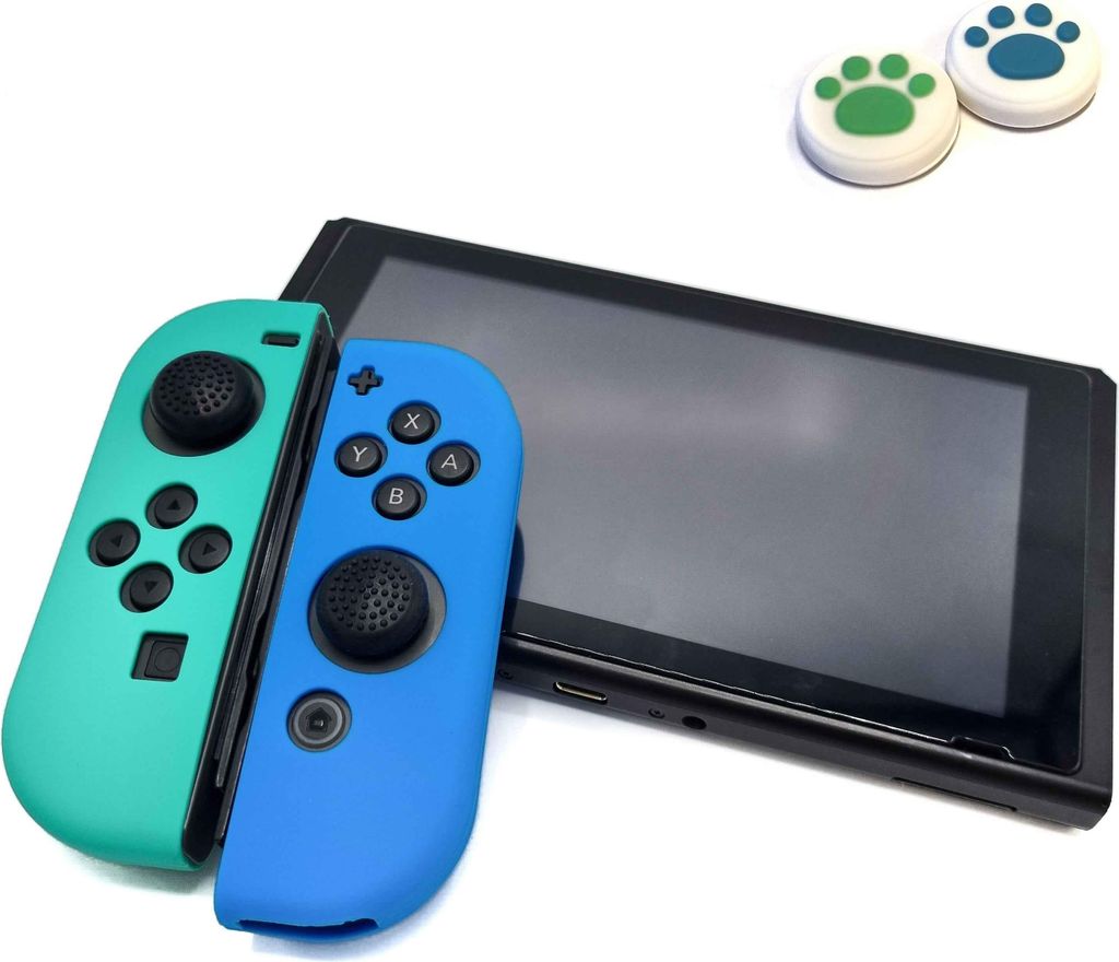 Thumbgrips - Hoesjes & Skins + Thumb Grips voor Nintendo Switch 1 - Performance Gaming Case - Soft Grip Covers - Anti-Slip Joy-Con Controller Acces...