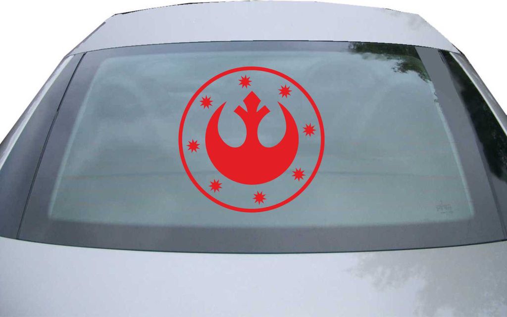 Indigos UG - Aufkleber Heckscheibe & Motorklappe DE2921 - rot - 600x600 mm - Sceptic Fisch - Auto Scheiben Fenster Heckklappe Tuning Racing JDM - D...