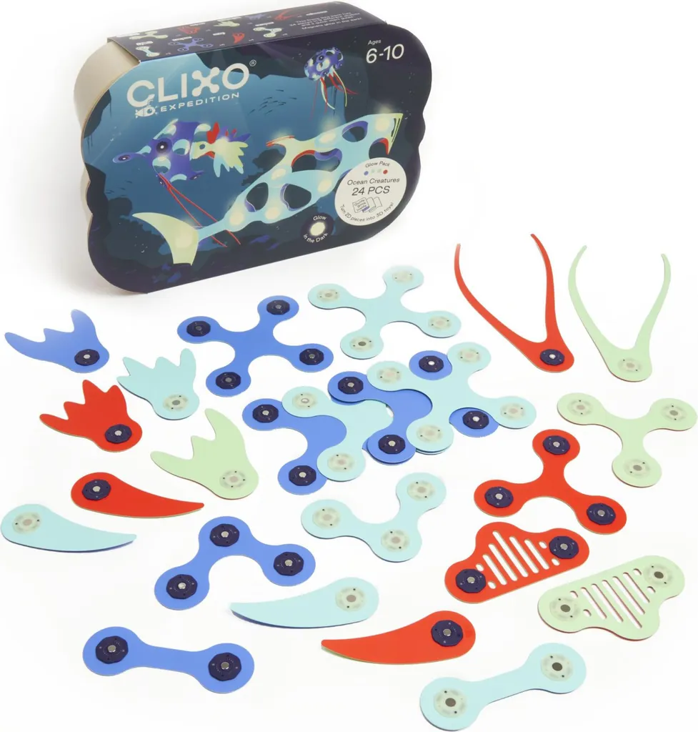 RAPPA CLIXO Ocean Creatures Kit Magnétique 24 Pièces pour Enfants