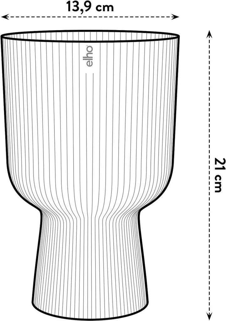 elho® Vibes Cache-pot Fold Cup bleu profond Ø 14 cm en plastique recyclé