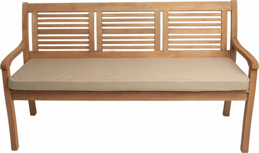 Bankkissen 160×50×7 cm beige – Sitzkissen für Gartenbank mit abnehmbarem Bezug, bequemes Polster für Outdoor & Terrasse Sitzkissen für 2–3...