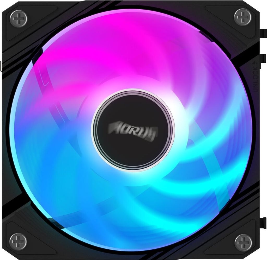 GIGABYTE AORUS EZ CHAIN FAN 120, Ventiltor, 12 cm, ierna Obrázok produktu 