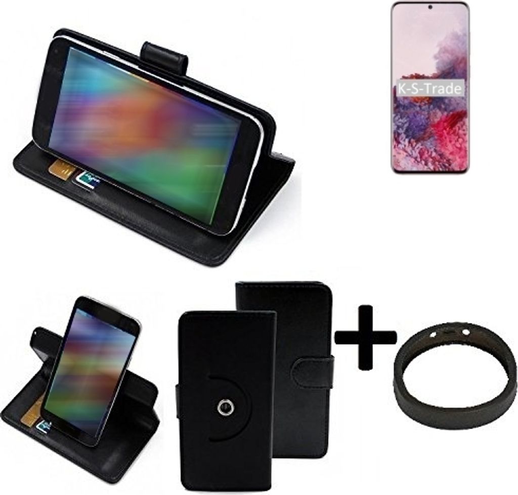 K-S-Trade Case Schutz Hülle kompatibel mit Samsung Galaxy S20 SD865 + Bumper Handy Hülle Flipcase Smartphone Cover Handy Schutz Tasche Walletcase