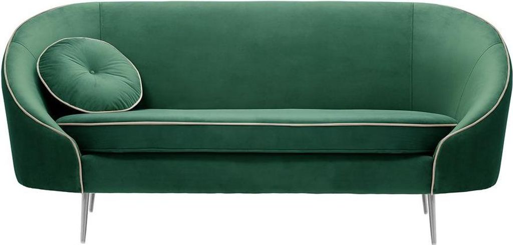 2,5-Sitzer Sofa Kooper-Velluto 12-Contrast piping-chrome metal