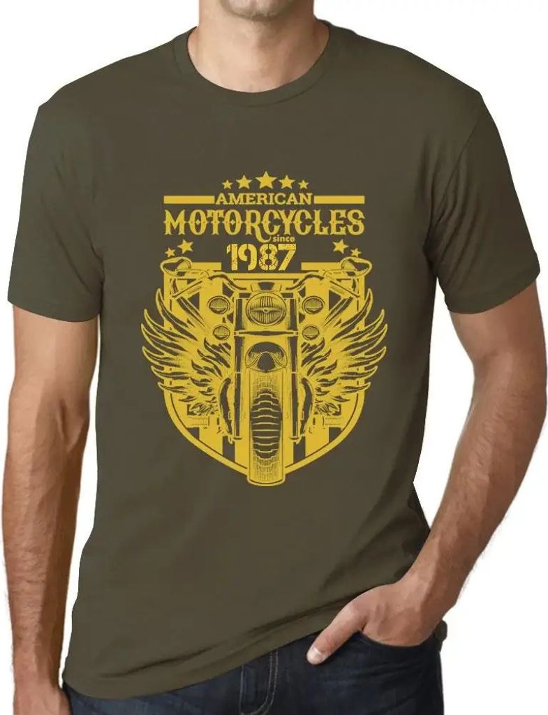 Herren Grafik T-Shirt Motorräder seit 1987 – Motorcycles Since 1987 – Geschenk 37. Geburtstag Jahrestag 37 Jahre Jubiläum 37 Jährige Mann Ja...