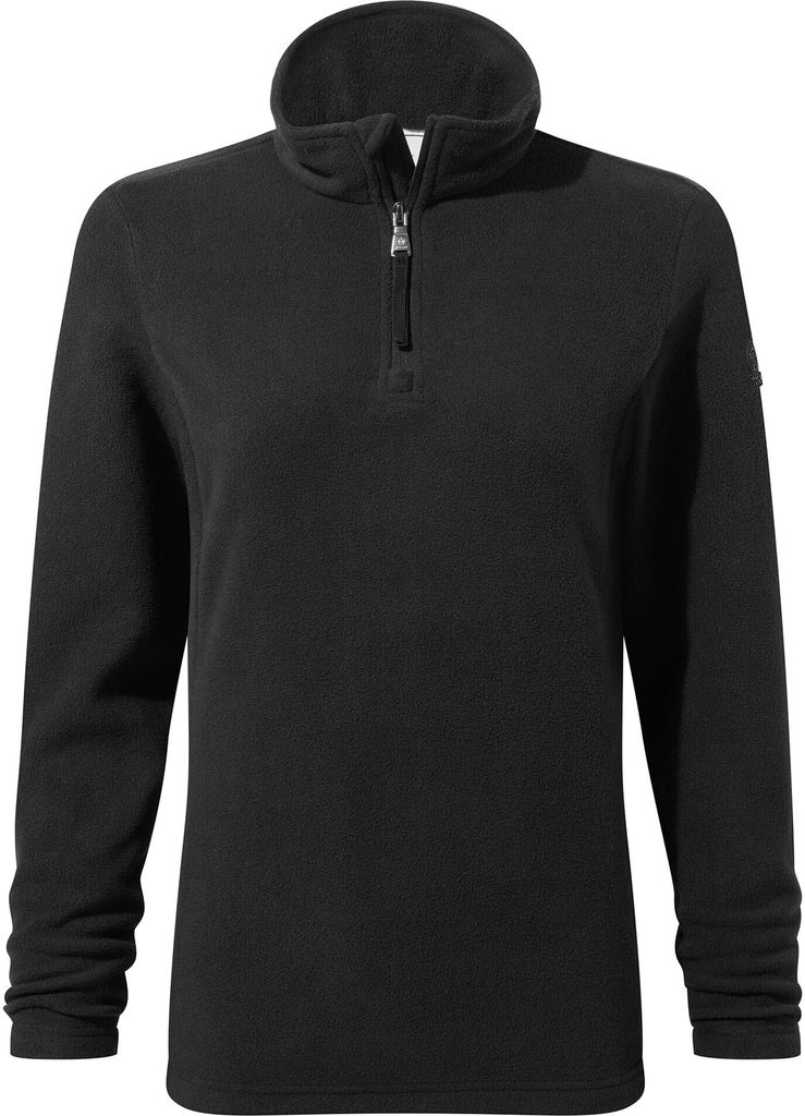 TOG24 - "Revive" Fleece-Oberteil mit kurzem Reißverschluss für Damen TG146 (40 DE) (Schwarz)