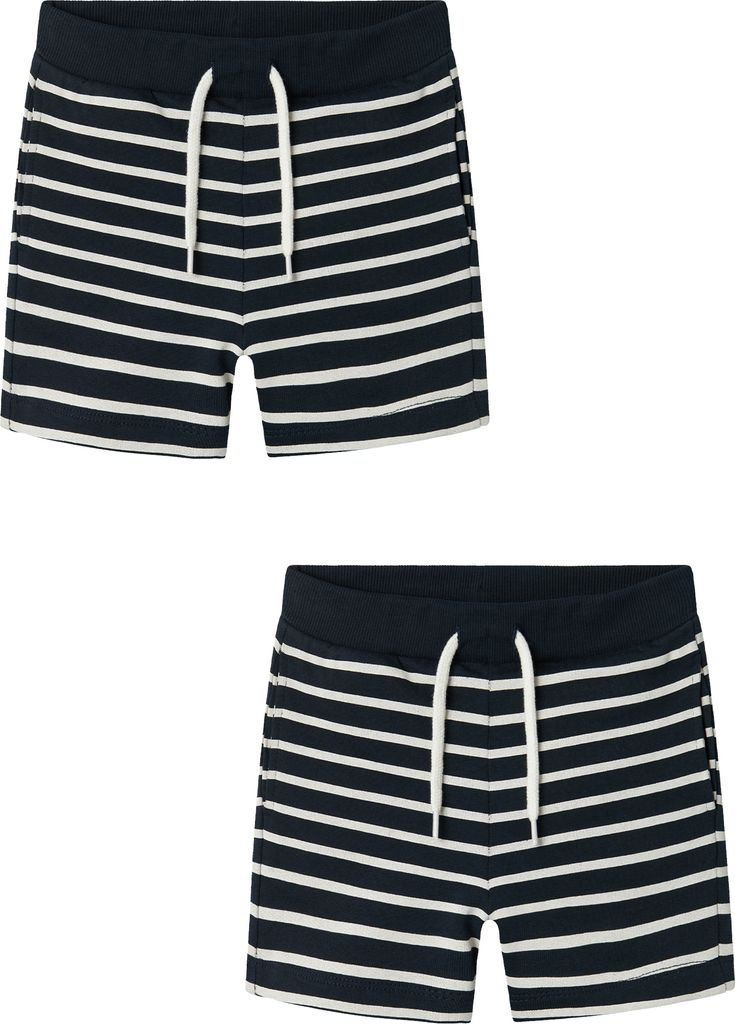 NAME IT Shorts 2er-Set elastischer Bund Kordelzug Größe: