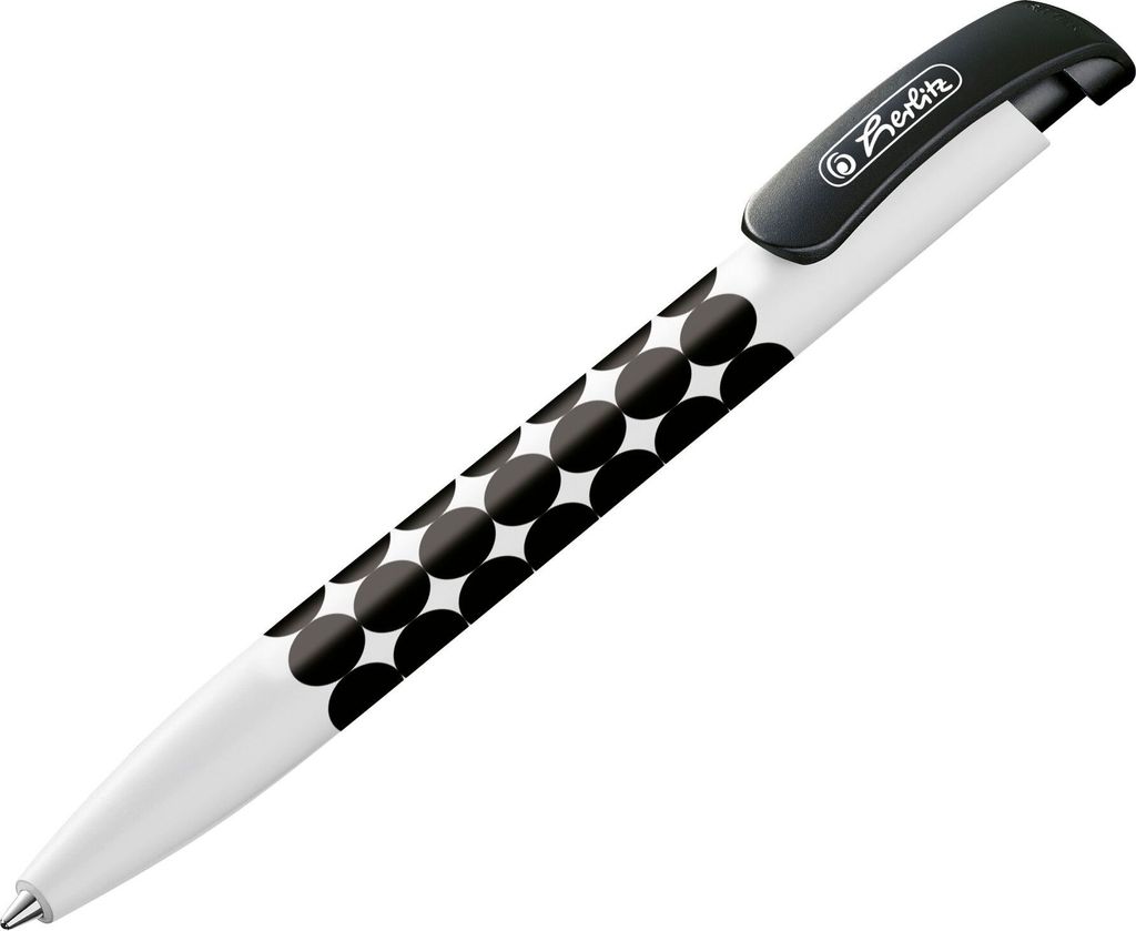 Herlitz Kugelschreiber Just Black, Clip, Clip-on-Einziehkugelschreiber, Nachfüllbar, Blau, 1 Stück(e)