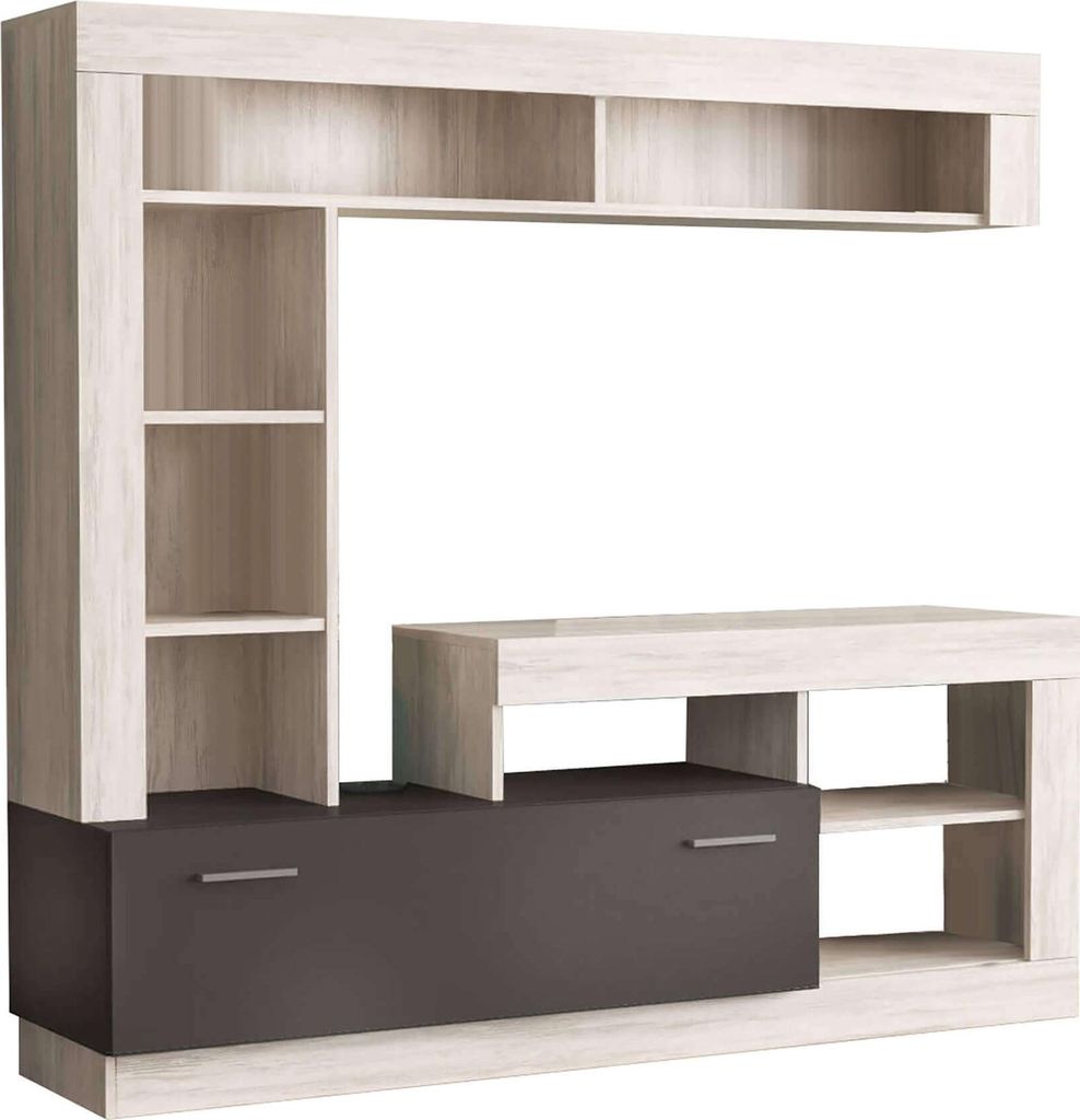 Milani Home - parete attrezzata porta tv soggiorno moderna Immagine del prodotto 