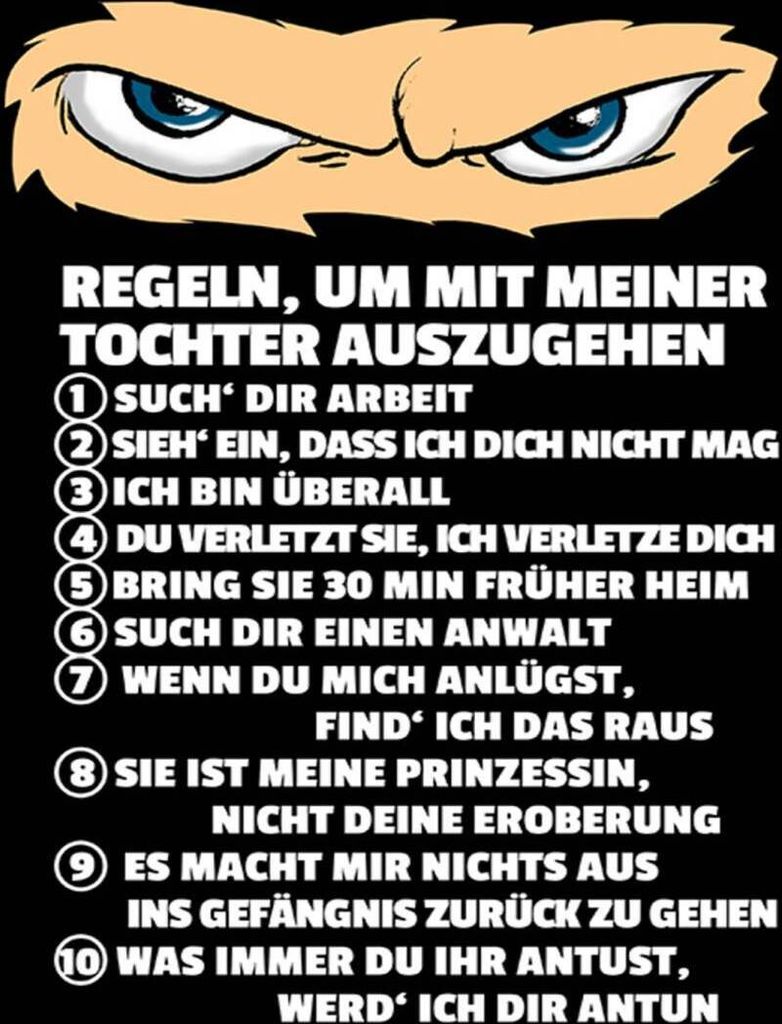 vianmo Holzschild 40x30 cm Regeln um mit Tochter auszugehen