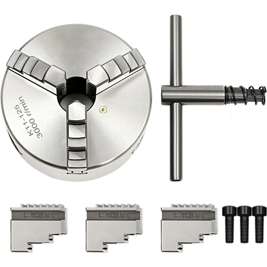 Drehfutter - 3-Backenfutter 96 mm - M33 Gewinde - 3000 U/min - Kunststoff & 40Cr Stahl - Für Drehbank und Bohrmaschine