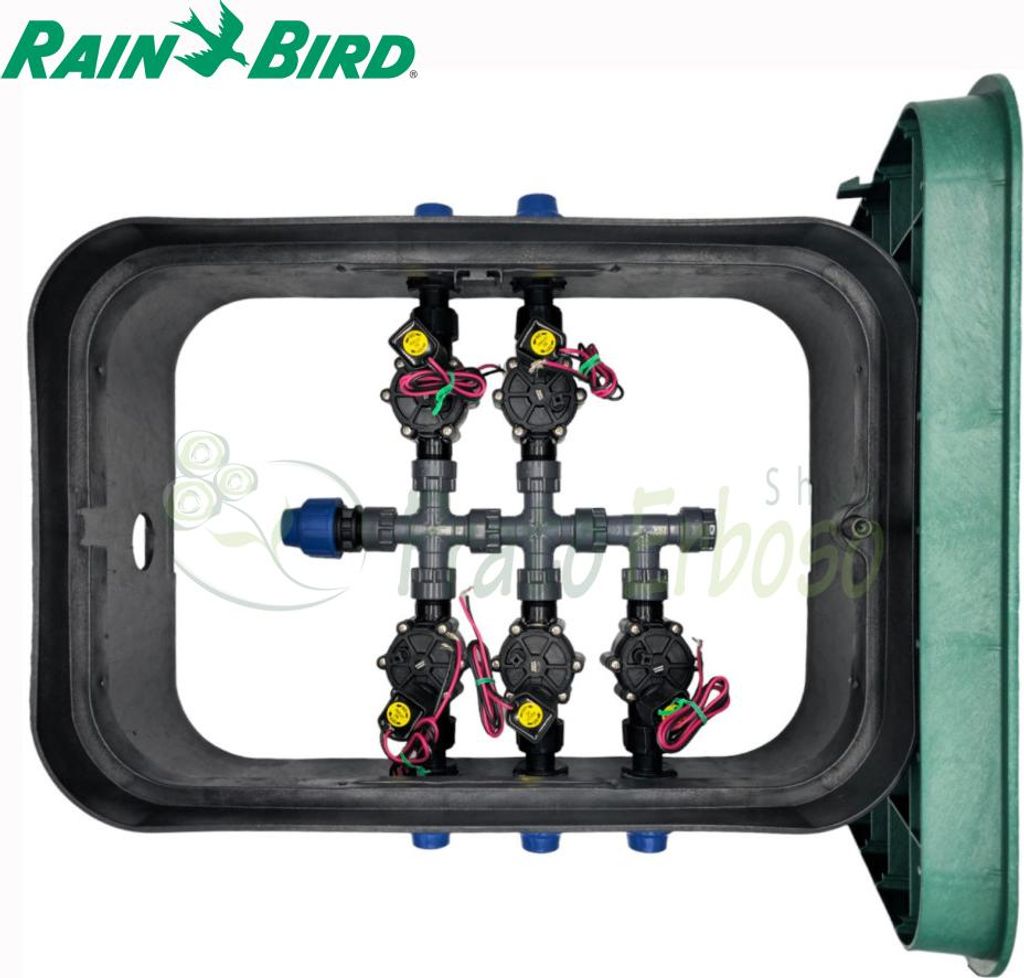 PA-DV-5-9V - 1" 5-Zonen-Ventilkasten mit Rain Bird Komponenten