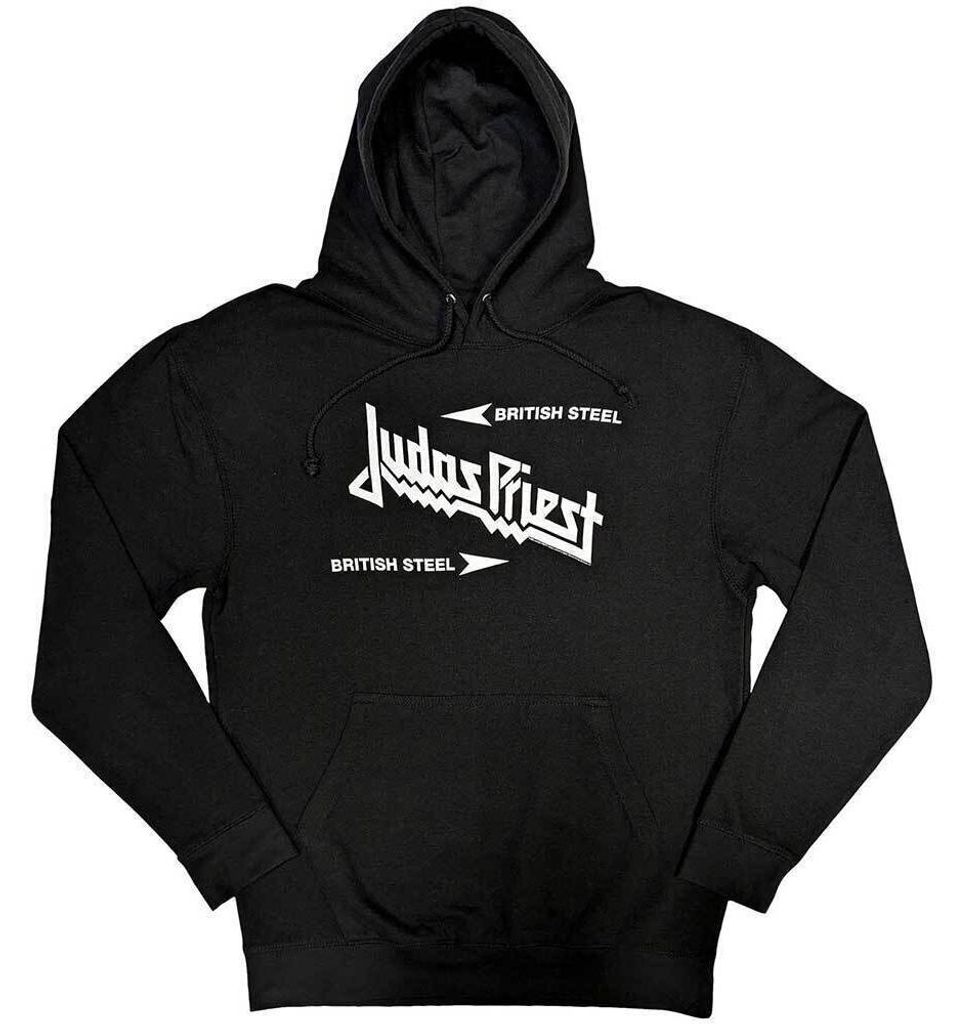 Judas Priest British Steel Logo Black L Hoodie