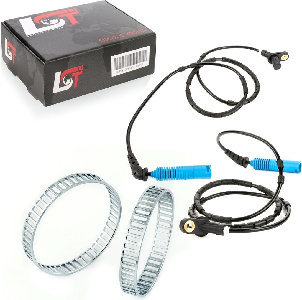 2x ABS-Sensor und ABS-Ring Set Hinterachse 48 Löcher für Produktbild 