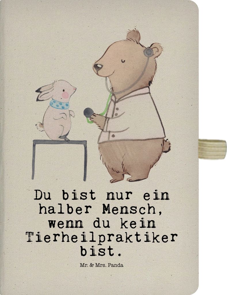 Mr. & Mrs. Panda Tagebuch Tierheilpraktiker Herz - Transparent - Geschenk, Reisetagebuch, Journal, Kladde, Notizbuch A5