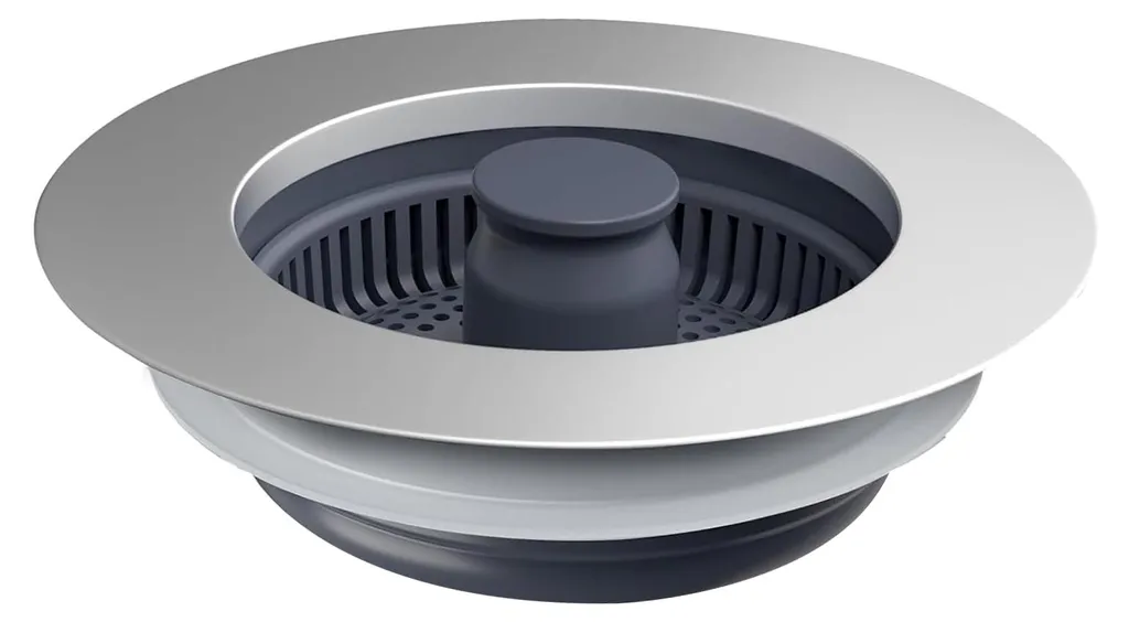 Filtre pour évier de cuisine 3 en 1 en inox, bouchon de vidage complet