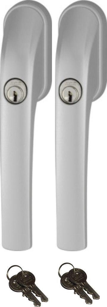 Abus FG300 abschließbarer Fenstergriff silber, im Set 2 Produktbild 