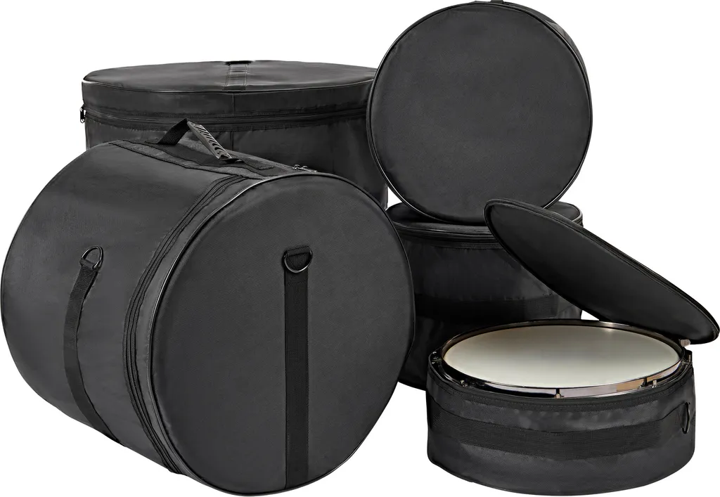Set Sacs de Batterie pour Transport de Concert et Rangement Studio
