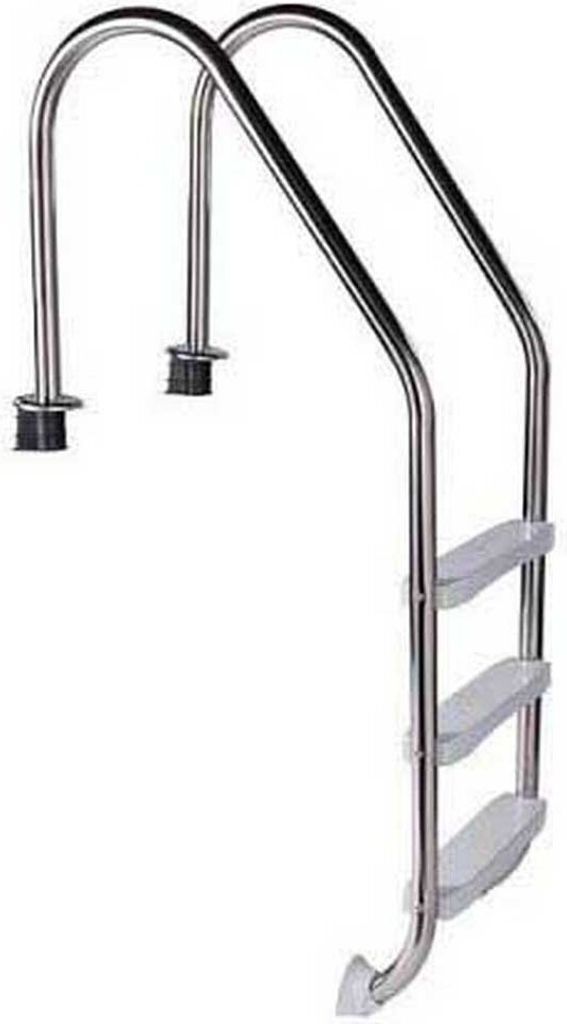 Stainless steel ladder STANDARD 3-steps - for pool over 1.10m height - plastic steps