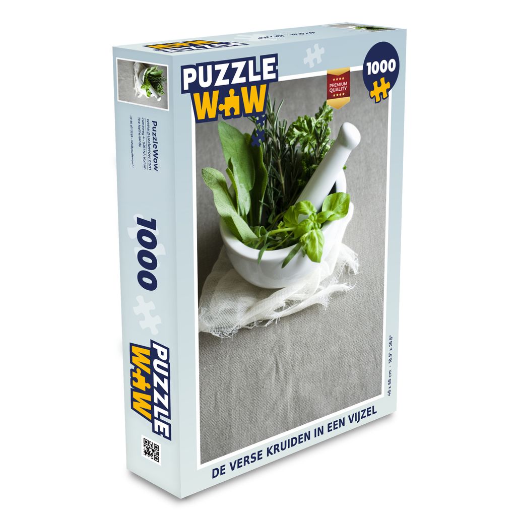 MuchoWow Puzzle 1000 Teile Die frischen Kräuter in einem Mörser - Spielzeug - Alt und Jung - Spiele - Puzzeln