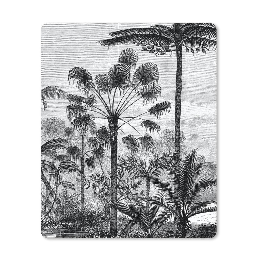 MuchoWow Mauspad Mousepad Design - Bäume - Natur - Pflanzen - Botanisch 19x23 cm - Mousepads - Maus Mat - Pad - Mausunterlage - Mauspads - Spielen