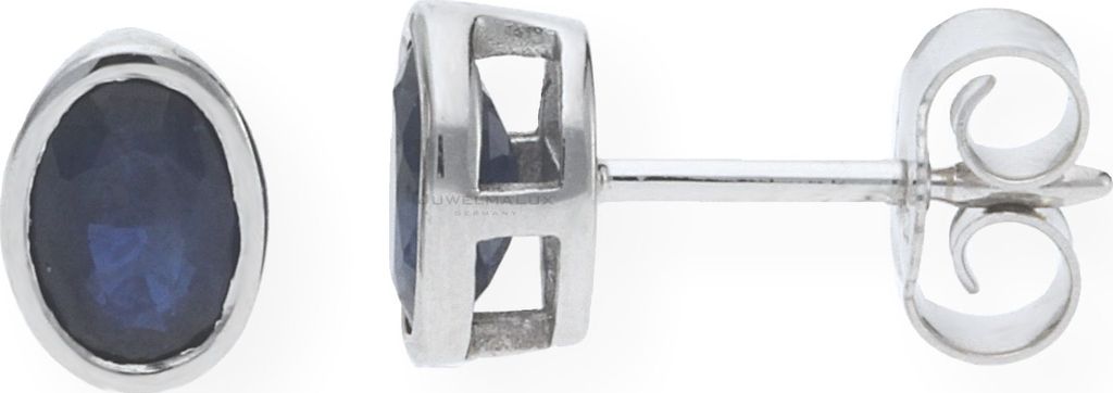 JuwelmaLux Ohrstecker 333 Weißgold Saphir JL39-06-0041