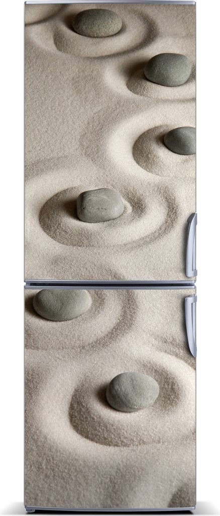 Tulup Kühlschrankdekoration - Magnetmatte - 70 cm x 190 cm - Magnet auf dem Kühlschrank - Steine Auf Sand
