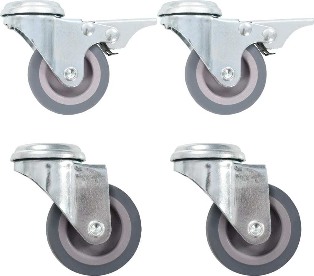 The Living Store 16 Stk. Lenkrollen mit Rückenloch 50 mm