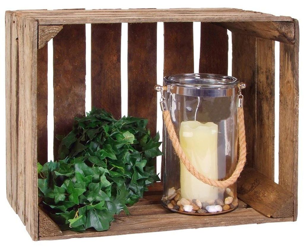 Deko-Holzkiste Obstkiste Beistelltisch Vintage Shabby Produktbild 