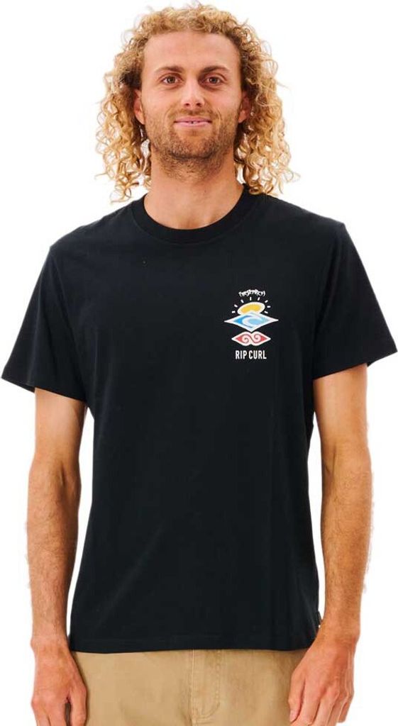 Rip Curl Search Icon Kurzarm-t-shirt Schwarz XL Mann Schwarz XL
