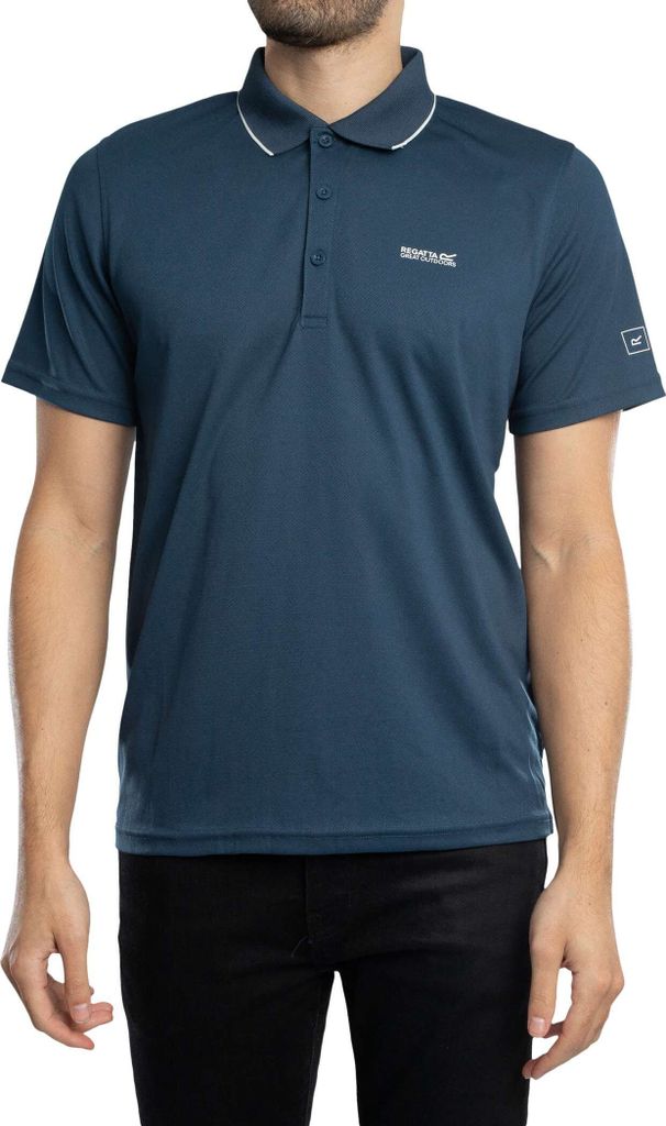 Regatta Herren Funktions Poloshirt MAVERICK V RMT221 S24 : XL : Moonlite Denim Farbe: Moonlite Denim Größe: XL