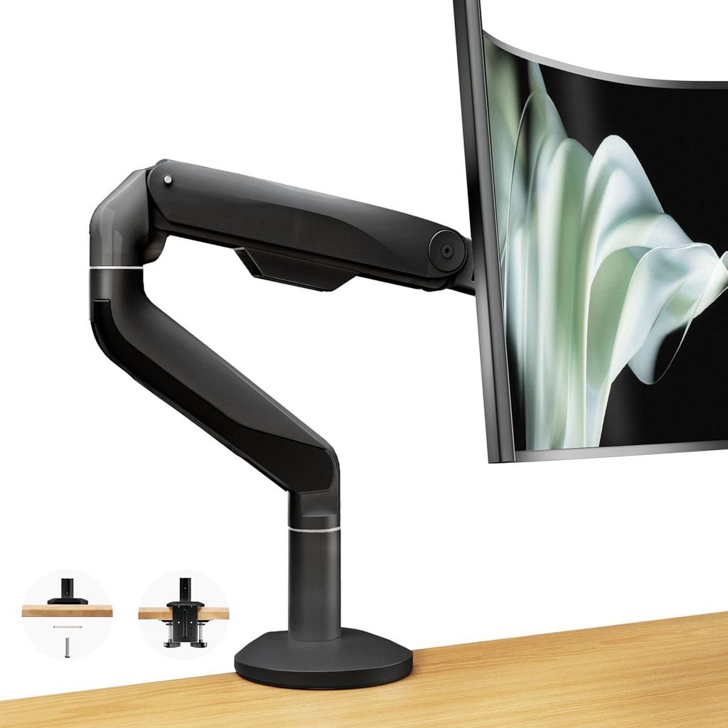 Monitorhalterung 17–49 Zoll, Monitorarm VESA 75/100, Tischhalterung bis 15 kg