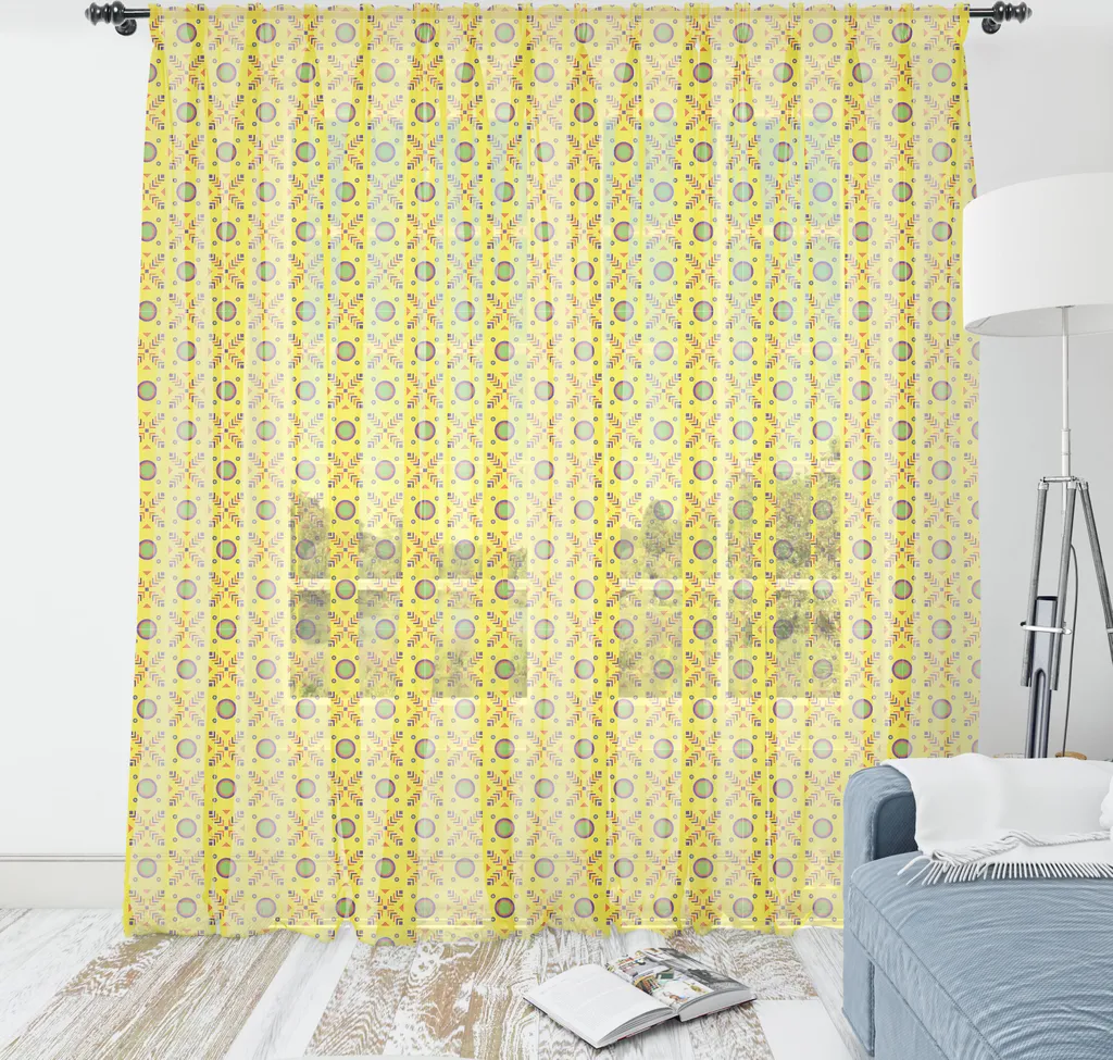 Cachez vos Murs Abîmés avec cette Grande Tapisserie Géométrique Jaune