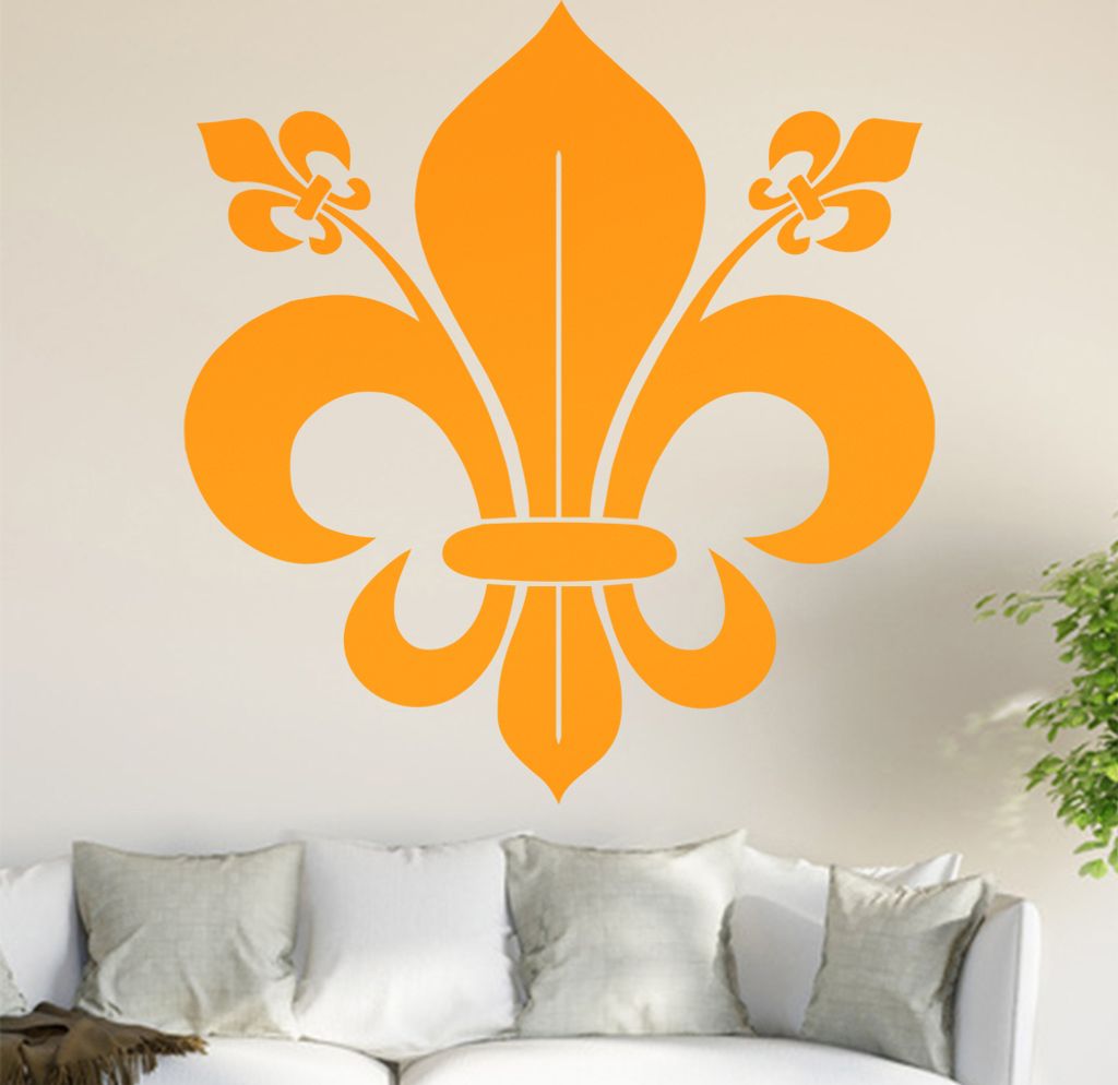 florentiner Lilie Wandtattoo in 6 Größen - Wandaufkleber Wall Sticker - Dekoration, Küche, Wohnzimmer, Schlafzimmer, Badezimmer