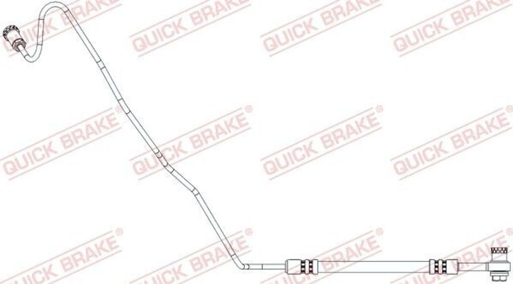 QUICK BRAKE 96.020X Bremsschlauch für VW Polo Schrägheck (6R1, 6C1) Polo Limousine (602, 604, 612, 614) für AUDI A1 Sportback (8XA, 8XF) A1 Schr...