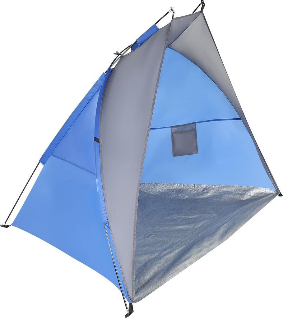 Strandmuschel ENERO CAMP SUN 200x120x120 cm – Grau-Blau – Produktbild 