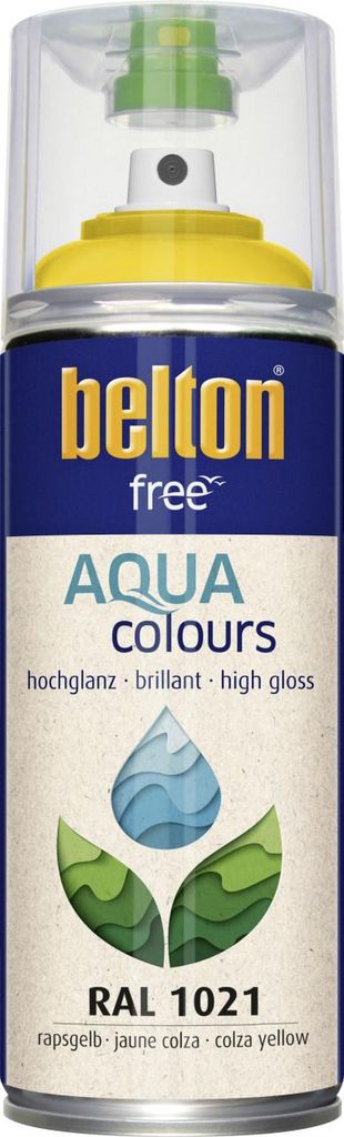 belton free Lackspray AQUAcolours 400 ml rapsgelb hochglanz