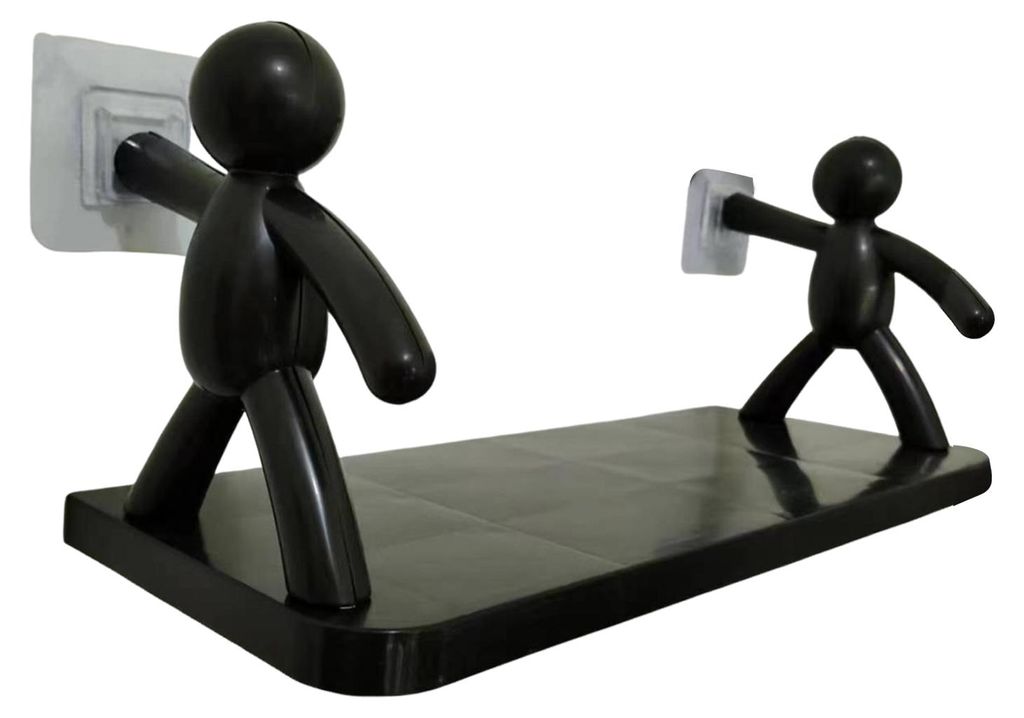 Minifiguren-Aufbewahrungsregal, Cartoon-Wandorganizer, bohrfreies Wandregal für Küche, Bad und Wohnzimmer