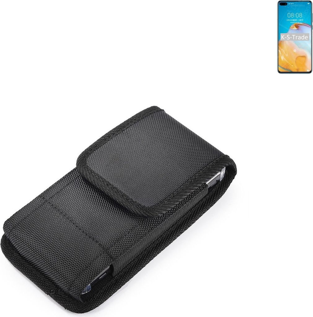 Holster Gürteltasche kompatibel mit Huawei P40 4G Holster Gürtel Tasche wasserabweisend Handy Hülle Schutz Hülle Outdoor schwarz K-S-Trade