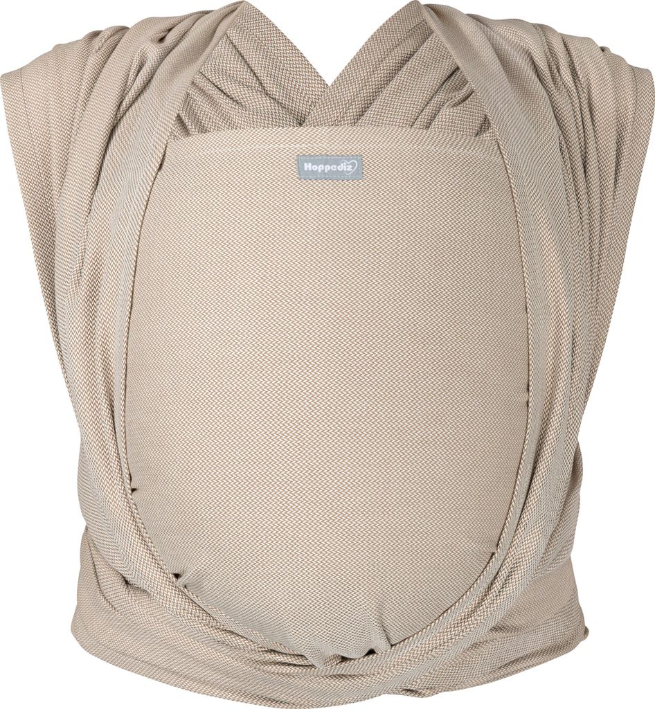 HOPPEDIZ Babytragetuch Gewebtes Tragetuch kbA ab Geburt bis ins Kleinkind-Alter, 100 % Baumwolle Djerba 4,60 m x 0,70 m