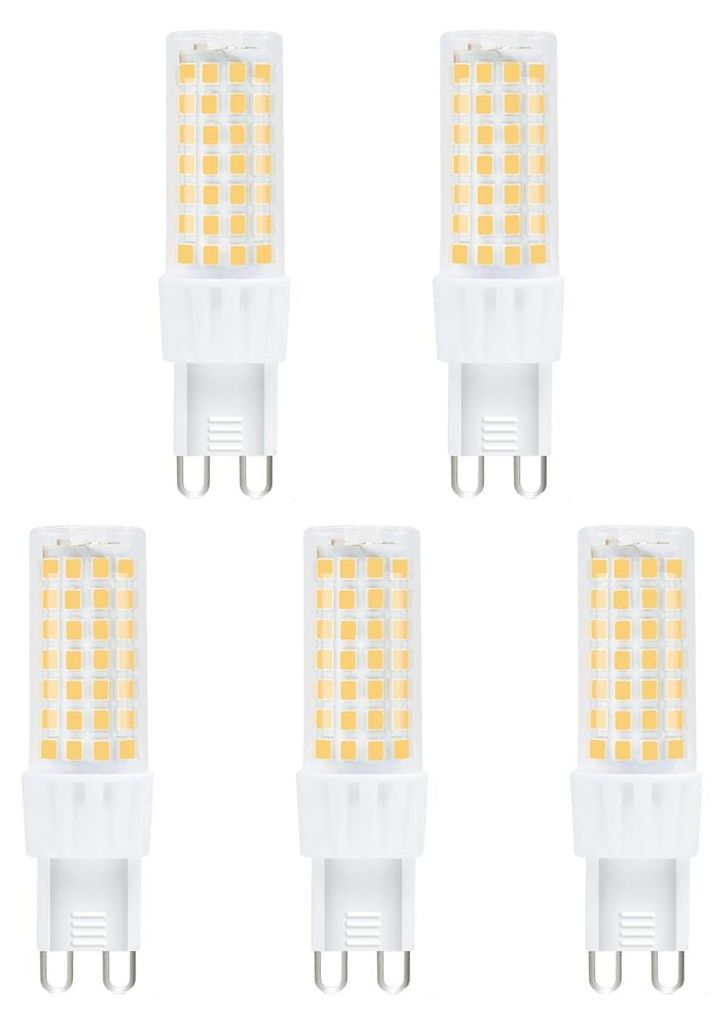Modee LED-Lampe G9 - 6 W, 2700 K, 600 lm, 230 V - LED-Einsatz - Warmweiß - 5 Stück