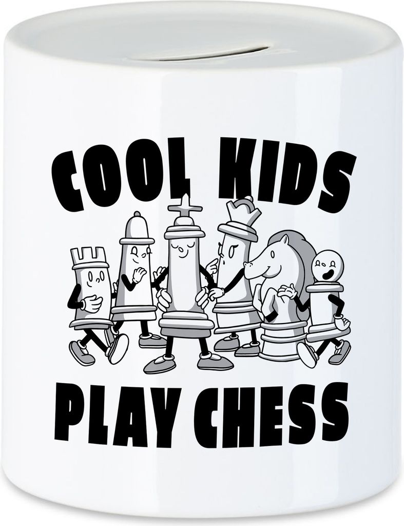 Cool Kids Play Chess Spardose Schachspieler Schachbrett Produktbild 