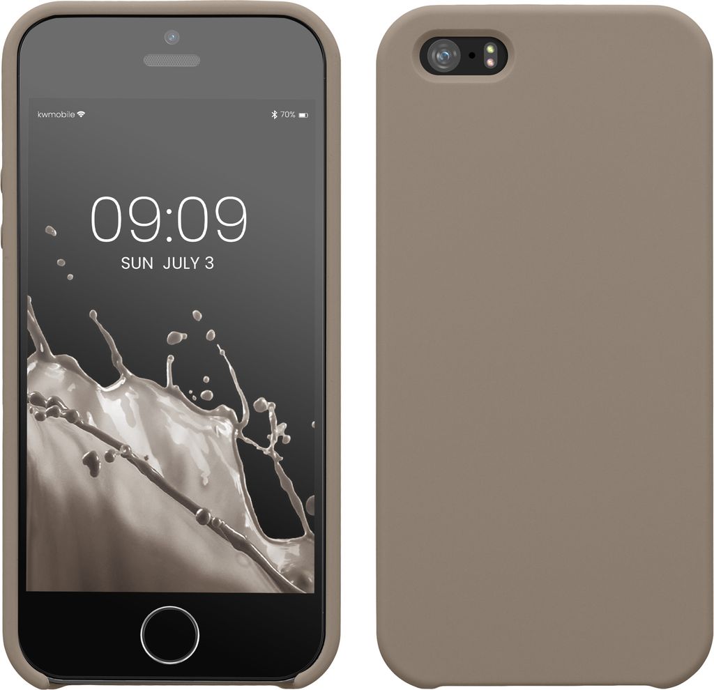 kwmobile Hülle kompatibel mit Apple iPhone SE (1.Gen 2016) / iPhone 5 / iPhone 5S Hülle - Silikon Handy Case - Handyhülle weiche Oberfläche -