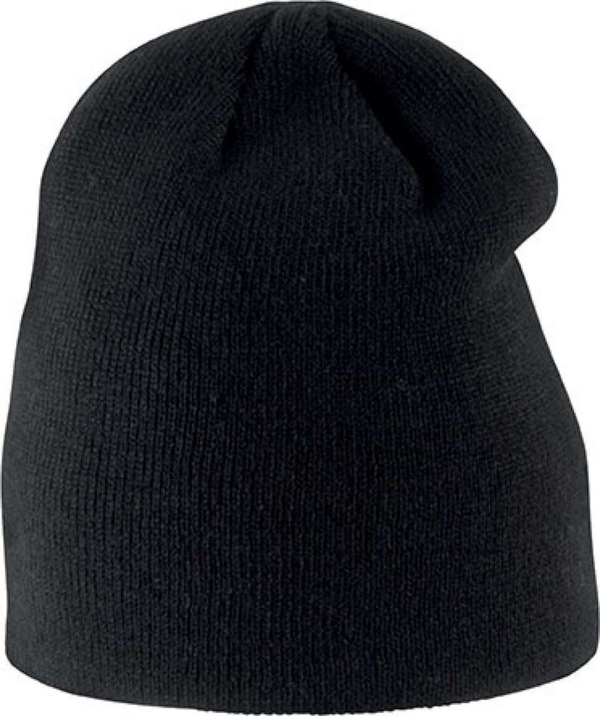 K-Up Mädchen Mütze Beanie Wintermütze Strickmütze Warm Bommelmütze, Größe:U, Farbe:Schwarz