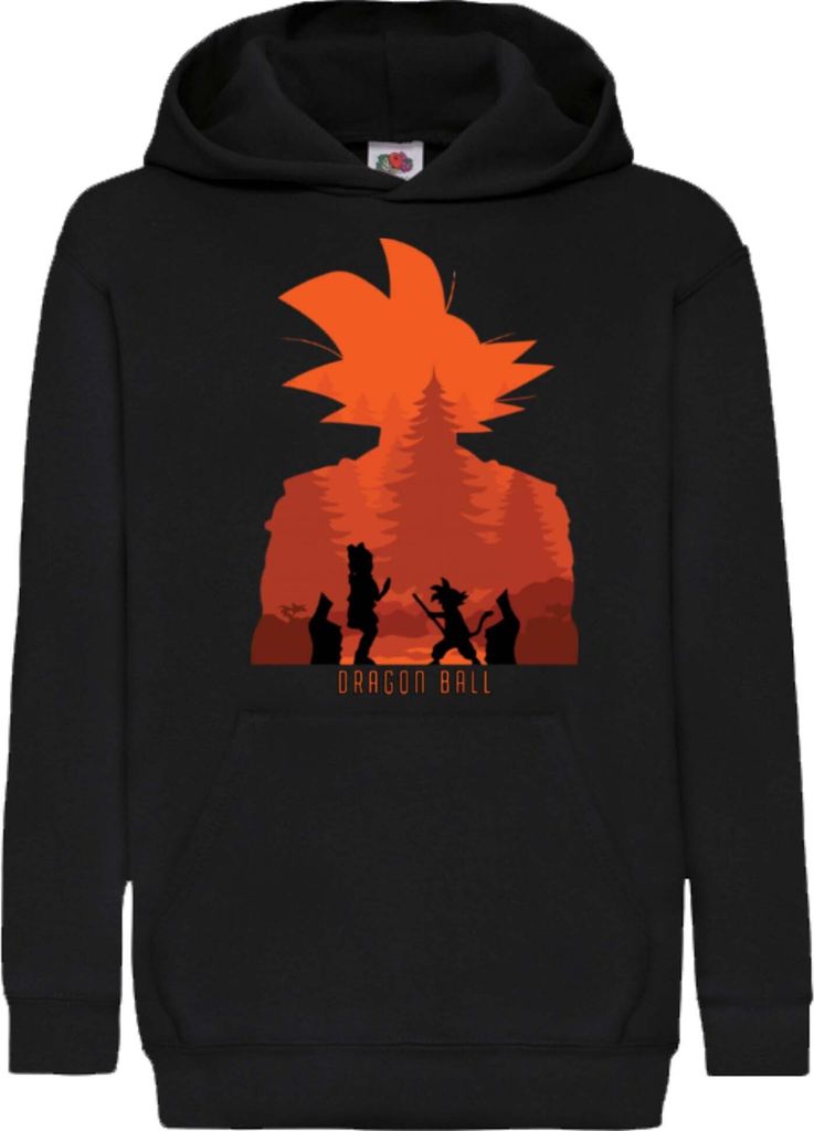 Kinder Kapuzenpullover Dragon Anime Manga Ball Z Goku 02, 7-8 Jahr - 128 / Schwarz